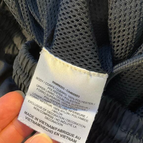 Nike Navy Blue Insulated Wide Leg Pull On Performance Wear Athletic Pants Size L - Picture 4 of 8